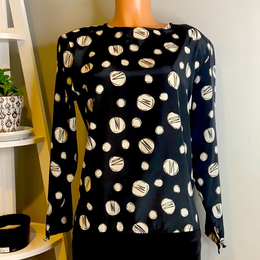 Black White Blouse